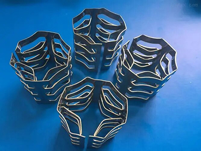 Bulk density of metal Pall ring packing